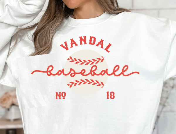 Van Baseball Retro Family Design With Player Number